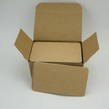 

100 Pcs/lot Message Memo Party Gift Thank You Cards Label Bookmarks Learning Cards Kraft Paper Card Blank Business Cards