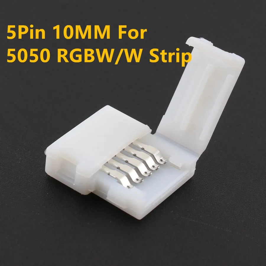 DC 5V 12V 24V LED Strip connecter 2pin 3pin 4pin 5Pin Connector Single RGB Led strip Connector For 2835 5050 RGB RGBW LED Strip