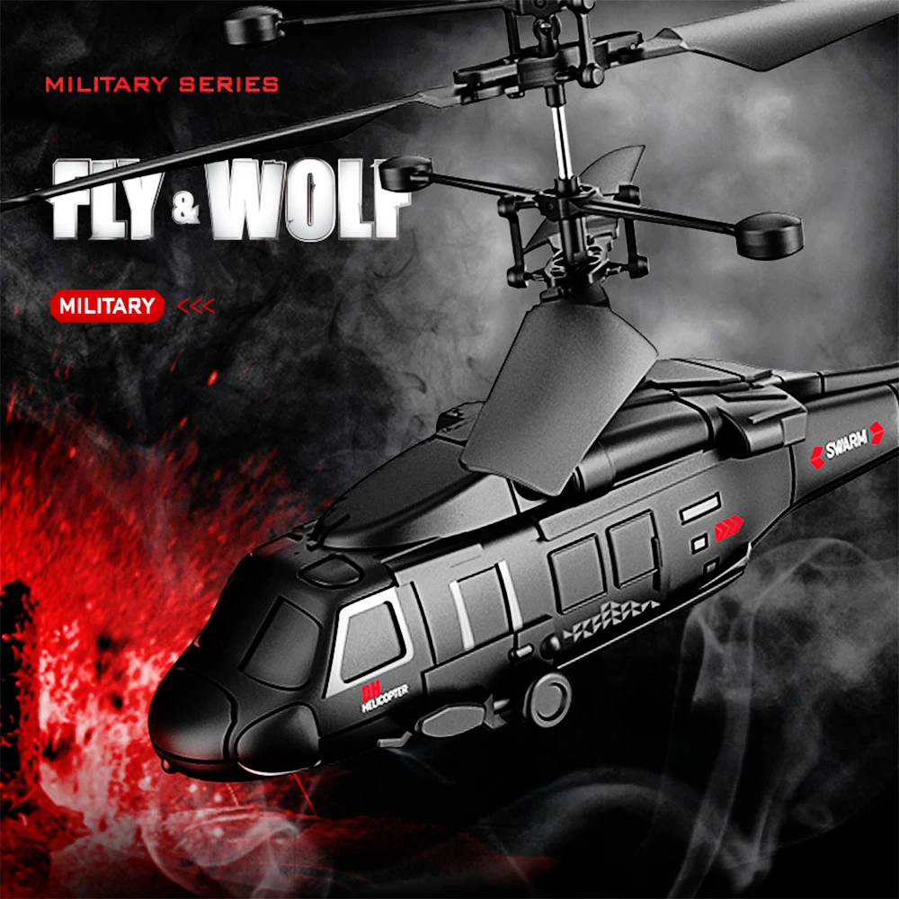 RC helicopter Military Fight Super Cool 3.5CH Remote Control war Aircraft Model Drone Helicopter Quadcopter Toys For kids | Игрушки и