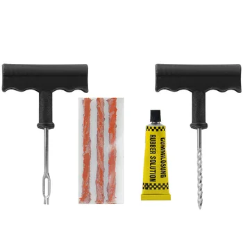

Car Tire Repair Tool Tire Repair Kit Studding Tool Set Auto Bike Tubeless Tire Tyre Puncture Plug Garage Car Accessories