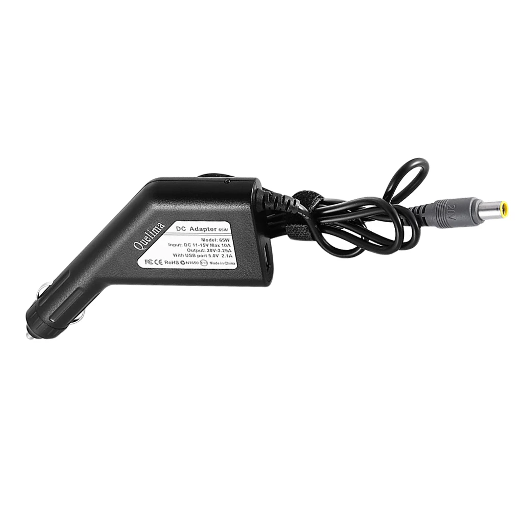 65W Car Interior Power Supply Car Charger Adapter for Lenovo Laptop Notebook