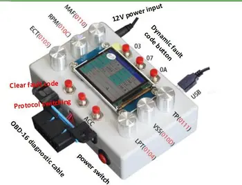 

Car OBDII 16PIN ECU Simulation Tool Standard OBDII Emulator for OBD 2 Vehicles OBDEMOTO 6009