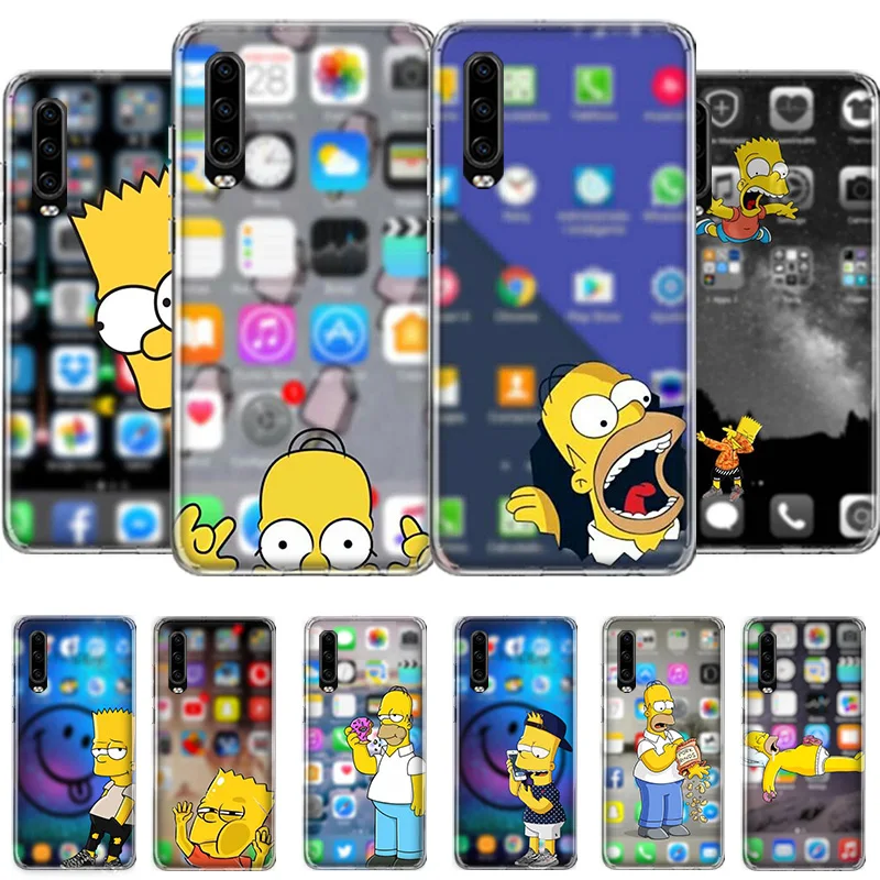 

Spoof Homer J.Simpson Mobile phone wallpaper Phone Case For Huawei Honor Y 5 6 7 8 9 10 20 LITE A X S Pro NO/Finger Cover Coque