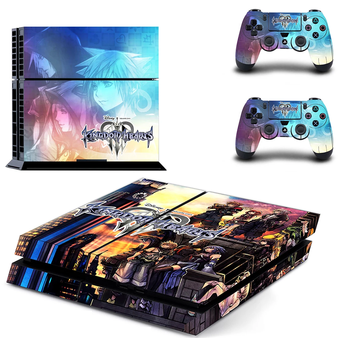 Kingdom Hearts полное покрытие PS4 наклейка s Play station 4 Кожа Наклейка для playstation 4 PS4 консоль и контроллер Скины Виниловые