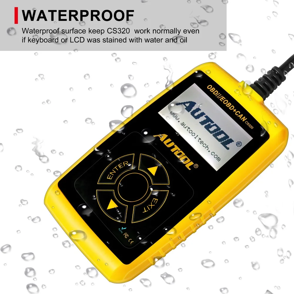 Автомобильный сканер AUTOOL CS320 считыватель кодов OBD2 многофункциональный цифровой