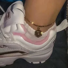 A-Z Начальная анклет с буквами для женщин нержавеющая сталь ножные браслеты 21 см+ 10 см удлинитель золотая цепочка Алфавит ноги аксессуары ювелирные изделия