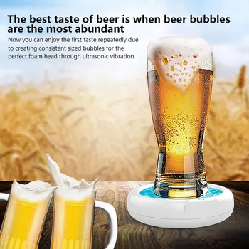 

3.7V 2A Portable Electric USB Rechargeable Ultrasonic Beer Foaming Machine Home Bar Tool Homemade Foam Making Beer Taste Better