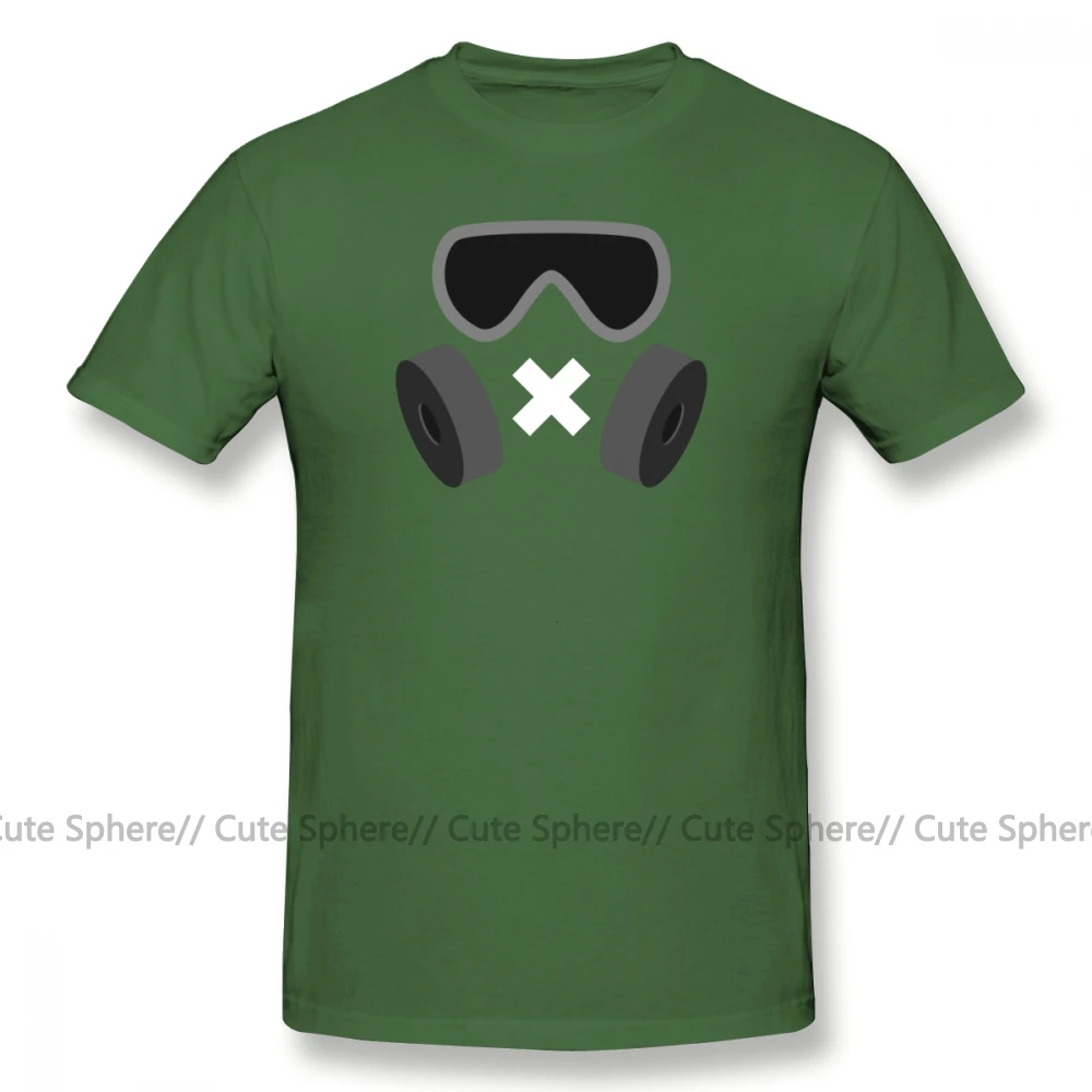 Футболка Rainbow Six, беззвучная футболка, 100 хлопок, 6xl, футболка с коротким рукавом, забавная Базовая Мужская футболка - Цвет: Army Green