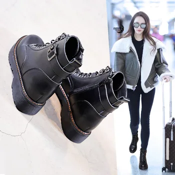 

boots women British style fall / winter 2020 versatile student plush cotton shoes with thick soles and short boots