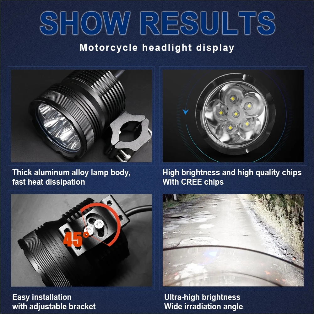 Motorcycles-Headlight-6500k-White