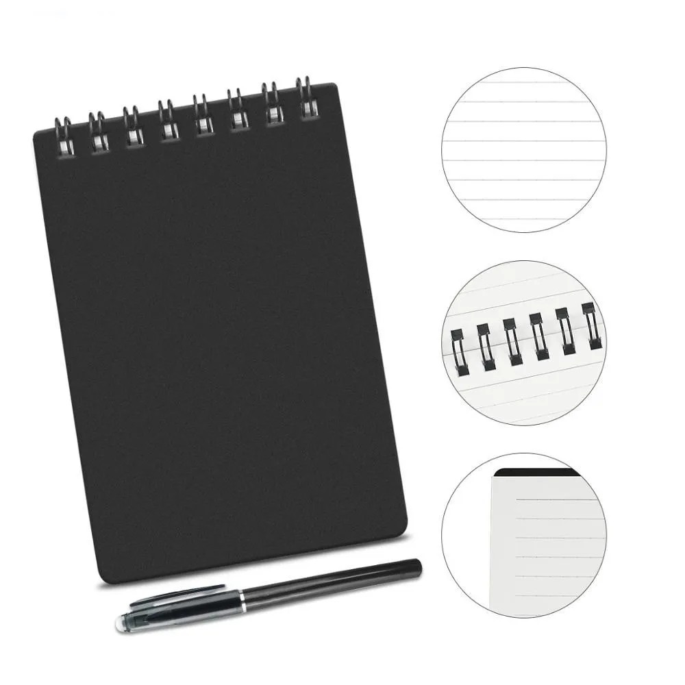 Mini libreta borrable de tamaño A7, Notebook inteligente reutilizable con ondas de microondas, Bloc de notas portátil, diario, oficina y escuela