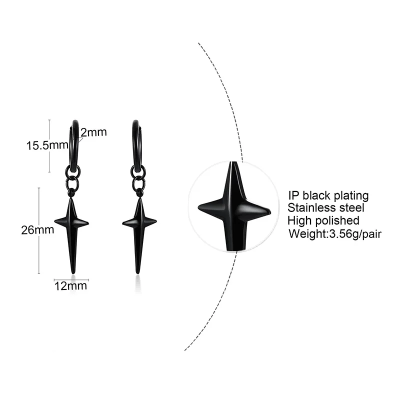 Orecchino Huggie In Acciaio Inossidabile Orecchino A Cerchio Con - Foto 2