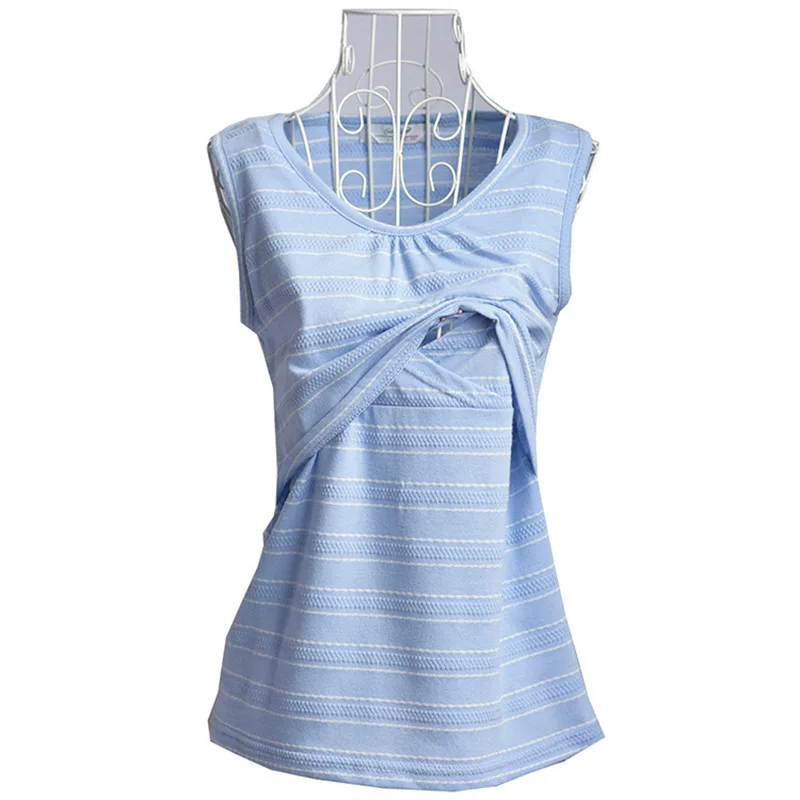 Maternity Nursing Tops Stripes Sleeveless Breastfeeding Tanks for Pregnant Women Summer Casual Camis Pregnancy Mother Shirts maternity tank tops,maternity tank top