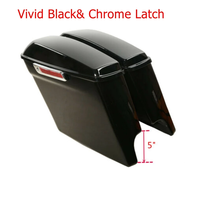 Motorcycle 5" Stretched Extended Saddlebags Saddle Bags For Harley Touring Road King Road Glide Street Glide 2014-motorcycle saddlebag motorcycle luggage
