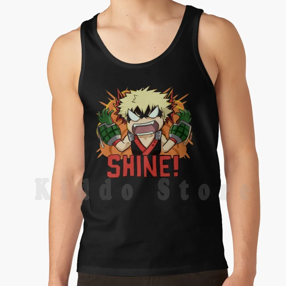 Сияние! Майки жилеты 100% хлопок Boku No Hero Академия Bakugou Mad Katsuki | Мужская одежда