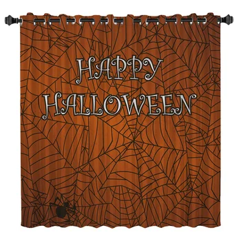 

Happy Halloween Decor Window Treatments Curtains Valance Room Curtains Large Window Blackout Bedroom Drapes Fabric Decor Curtain
