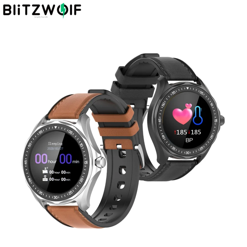BlitzWolf BW-HL3 Smart Watch Full-touch Screen Heart Rate Blood Pressure Monitor Bluetooth-compatible Smartwatch for Men Women