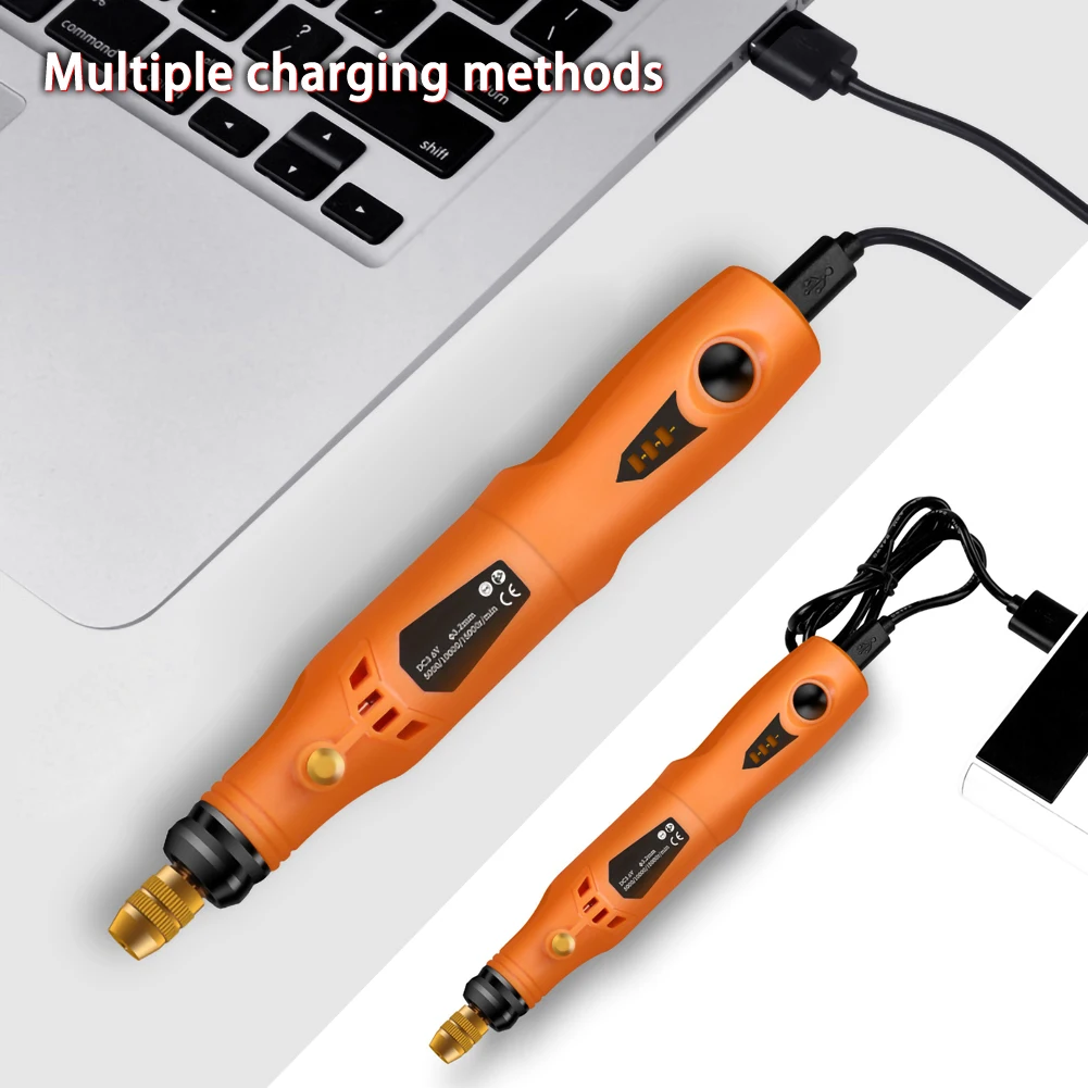 

3.6V Mini Electricity Charging Small Electric grinder Jade Carving Engraving Pen Drill Grinding Machine Tool Bare Metal