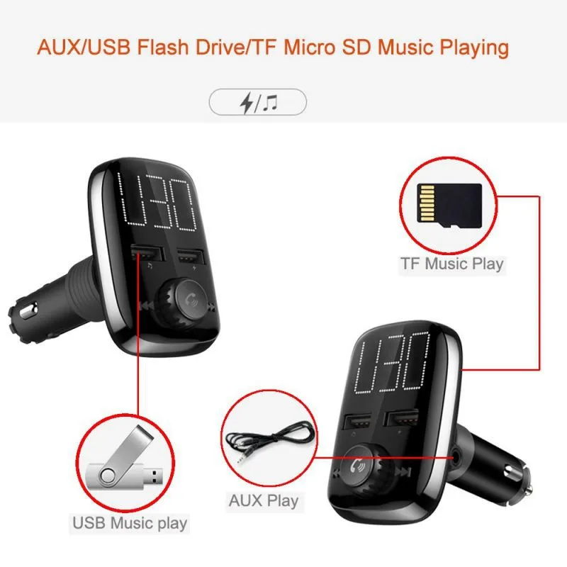 BT74 вращающийся Bluetooth автомобильный комплект музыкальный плеер fm-передатчик большой дисплей MP3-плеер двойной USB cargador TF карта/U диск Play 11