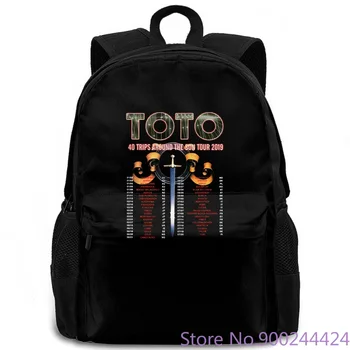 

New TOTO 40 Trips Around The Sun Tour Black BLACK Style Hipster Cool women men backpack laptop travel school adult