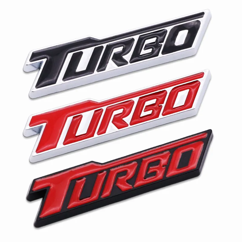 2 шт. 3D металлические Turbo Superchargeing красные эмблема переоборудования значок Авто