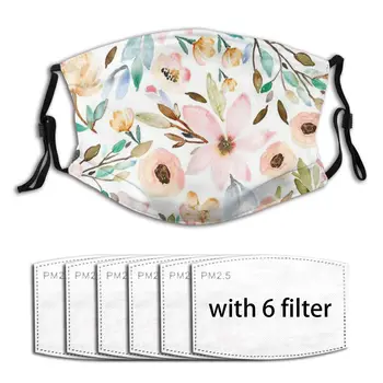 

Anti Haze Unisex Face Mask Protective Mask Pink Floral Anti Haze Dust Dustproof Mouth Mask Reusable Breathable