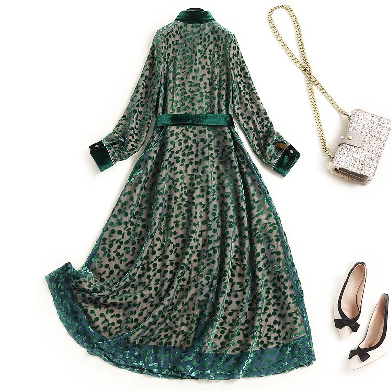 AELESEEN Runway Fashion Autumn Winter Dress 2020