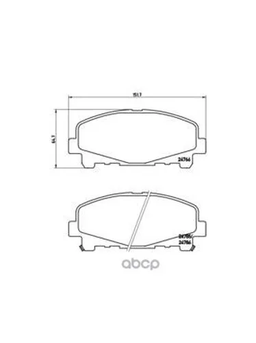 Колодки Тормозные Передние Brembo P28043 Brembo арт. P28043