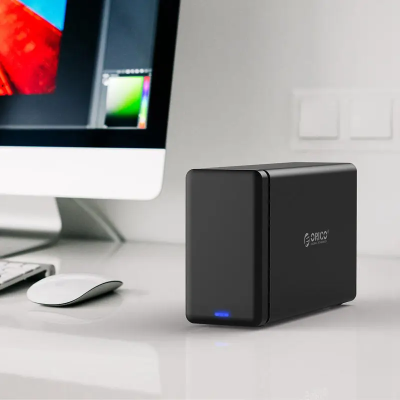  Funda de disco duro de tipo C Orico Ns200Rc3 2 Bays con soporte para Raid 20Tb de almacenamiento Us