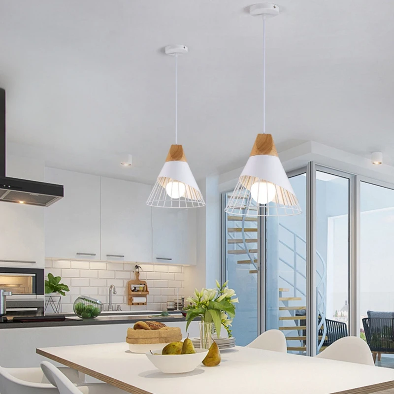 

Chandelier Home Lighting Modern Chandelier Metal Lamp Shade Kitchen Lamp Dining Room Lamp Home Decor, White