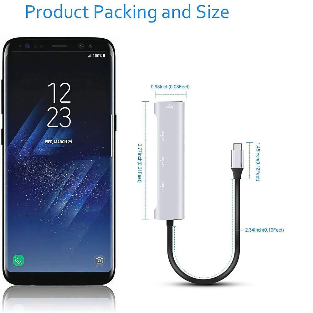 Станция dex для samsung Galaxy Note 8 S9 + S8 + Тип usb C концентратор с HDMI 4 K USB 2,0 3,0 Порты и разъёмы Thunderbolt 3 адаптер для MacBook Pro