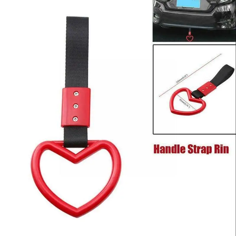 Auto Accessories Tsurikawa Heart JDM Train Bus Strap Plastic Charm Strap Handle Hand PVC Drift Drift P9I1