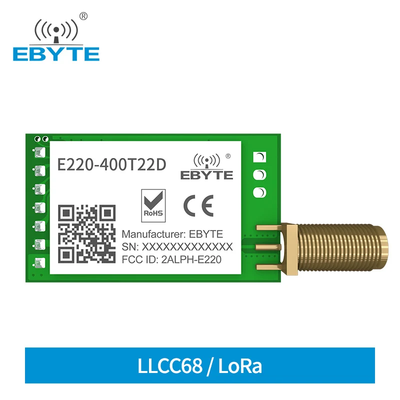 LoRa 433 МГц LLCC68 470 беспроводной модуль 22 дБм большой радиус 5 км EBYTE E220-400T22D UART RSSI
