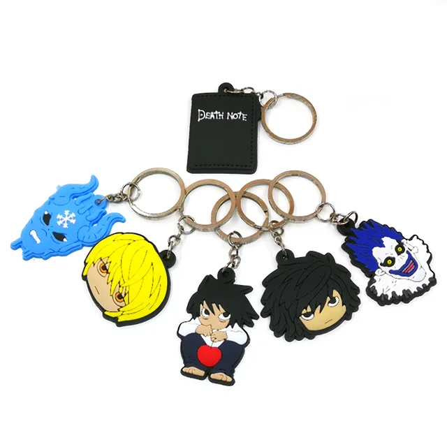 Death Note Porte-clé PVC L Caoutchouc Porte-Clé Animé Bande