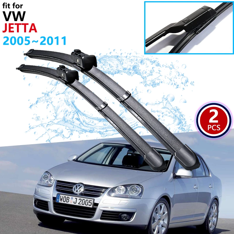 Escobilla limpiaparabrisas para coche VW Jetta 5 MK5 2005 ~ 2011 2 piezas, delanteros 2006 2008 2009 2010, accesorios para coche|Limpiaparabrisas| - AliExpress