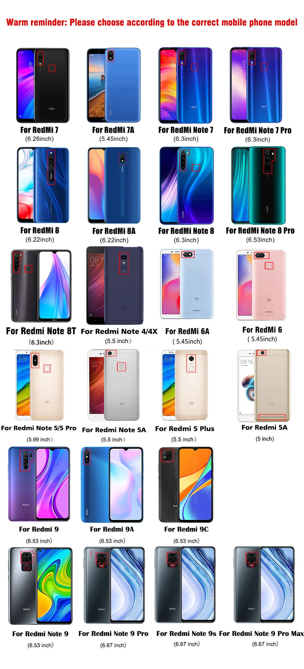 Leather Flip Magnetic Case For Xiaomi Redmi Note 8t 8a 8 5 5a 7 9 Pro 9s 7 7a 5 Plus 5a 4 4x 6 6a Wallet Book Phone Cover Case Flip Cases Aliexpress