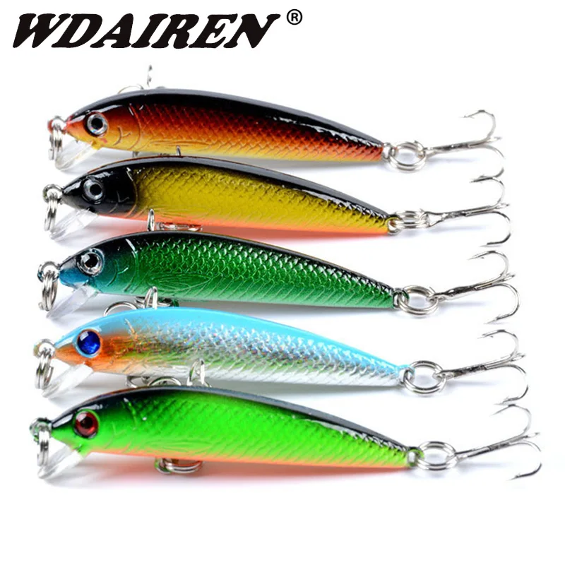 1Pcs Minnow Fishing Lure Wobblers Crankbaits Hard Artificial Bait 3D Eyes 5.5cm 3.5g Floating Plastic Baits Fish Pesca proleurre 11cm 13 5g laser plastic minnow fishing lure crank hard wobblers artificial bait 3d eyes pike carp bass fishing tackle