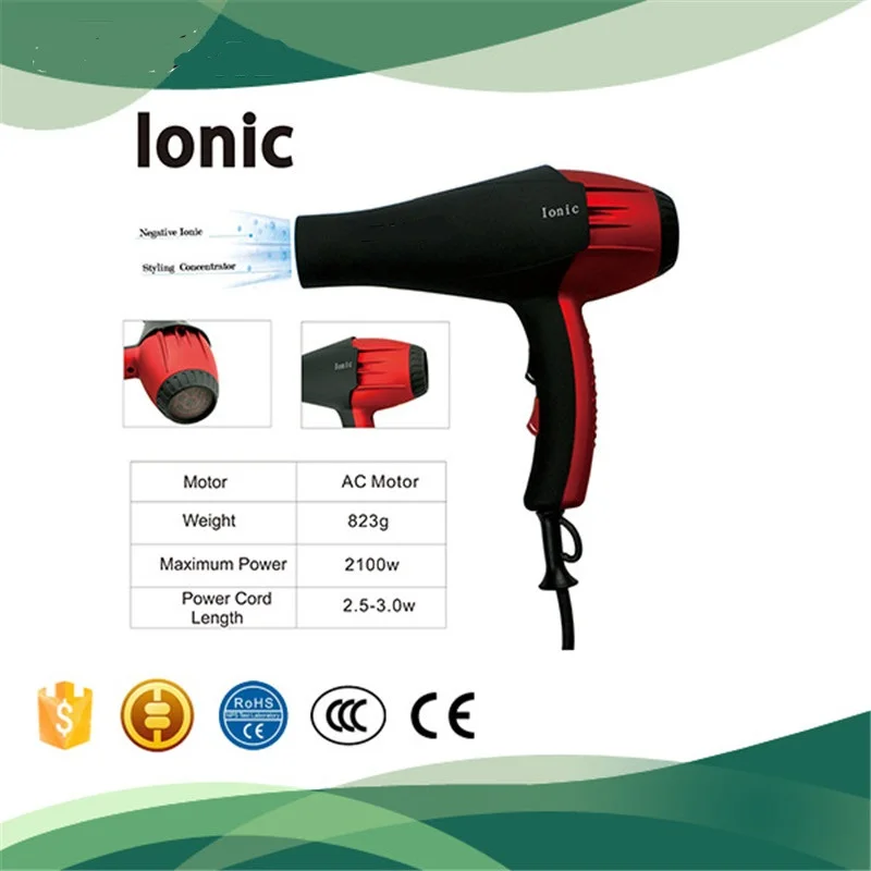 Профессиональная электрическая фен для волос Ionic выдув 2200 Вт Горячая воздушная щетка фен для укладки волос салон-Парикмахерская прическа сухая 220 В ЕС