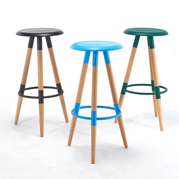 

Modern fashion solid wood bar chair restaurant suitable for dining chair restaurant cafe bar tea shop KTV solid wood bar chair