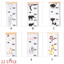 Wooden Wall Hanging Baby Height Measure Ruler Wall Sticker Decorative Props Child Kids Growth Chart for Bedroom Home Decoration