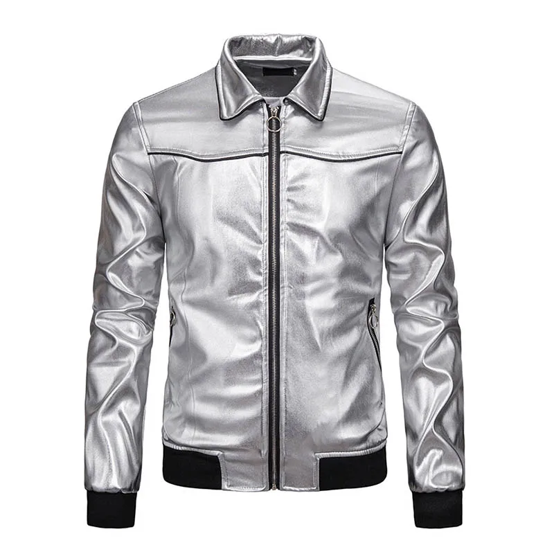 Mcikkny Fashion Men Shinny Gold Jackets Coats Streetwear Casual Nightclub Jackets Outwear For Male Size S-XXL  (5)