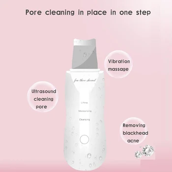 

DropShipping Professional Ultrasonic Facial Skin Scrubber Face Cleaning Peeling Rechargeable Skin Care Device Beauty Instrument