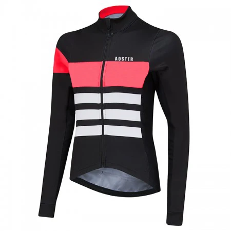 2018 Women's Autumn/Winter Thermal Fleece Long Sleeve Cycling Jersey Outdoor Sportswear Clothing MTB Bike Bicycle Zipper Shirt