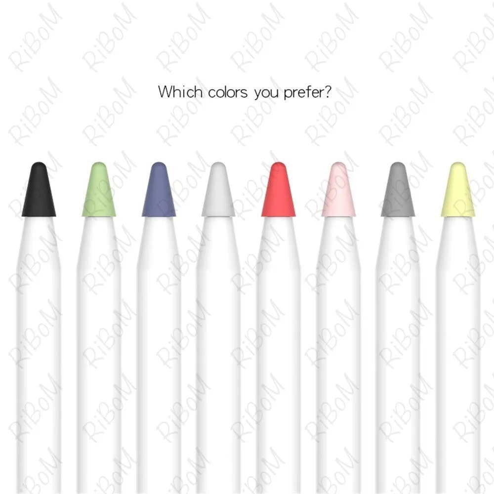 8pcs Stylus Pen Case Nib Protective Cover For Apple Pencil 1 2 Touch Screen Skin For Apple Pencil Silicone Replacement Tip Case