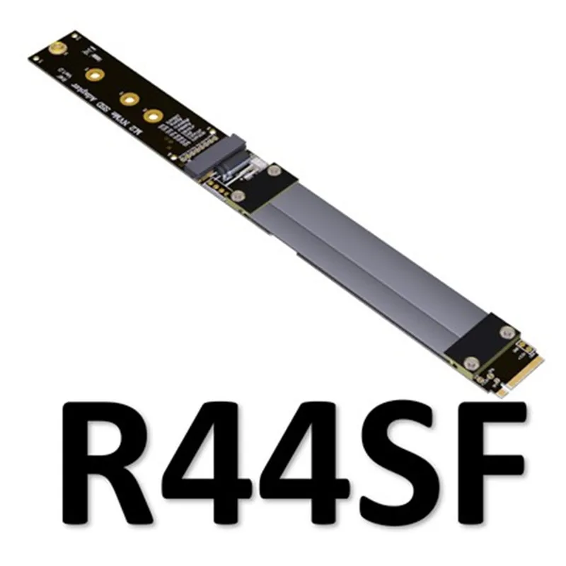 

M.2 NVMe SSD Solid State Drive Extension Cable Riser card support M2 M key PCI-E 3.0 x4 4 pcie 4x Full Speed ADT 32G/bps R44SF