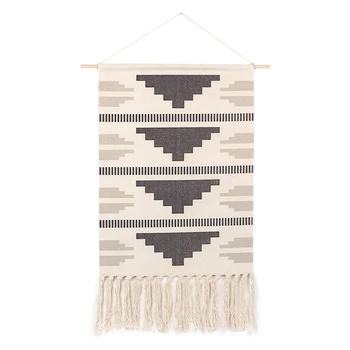 

Boho Wall Decor with Tassels,Macrame Woven Wall Hanging Tapestry,Home Decor,Dorm, Nursery, Living Room Decoration