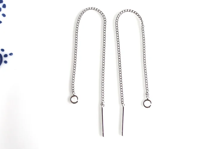 K金长耳线金银两色-3BL7-(2)详情