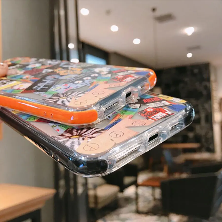 Ins популярный корейский чехол с цветочным узором для iPhone 11 pro XS MAX X XR 8 7 6 S Plus Peaceminusone Мягкий силиконовый чехол
