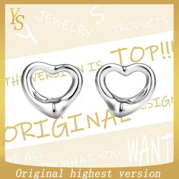 

YS100%S925Earrings High Quality High Version TIF Original "Love" Heart Shaped Women Earrings Classic Fashion