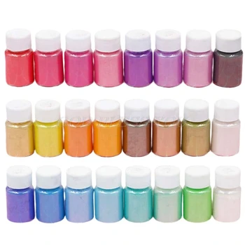 

24 Pcs/set Pearlescent Powder Glitter Slime DIY Crafts Making Crystal Resin Glue Nail Art Crystal Mud Epoxy Filler Drop Shipping